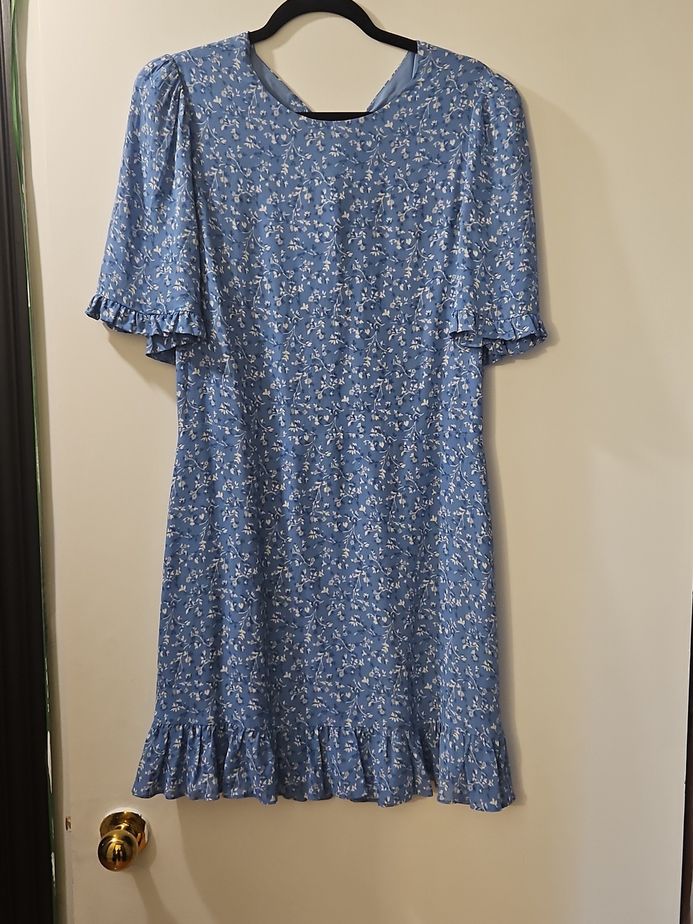 Reformation Blue and White Floral Mini Dress Size 12